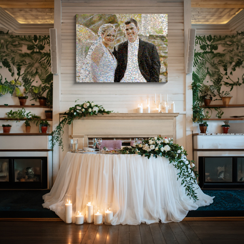 Custom Wedding Photo Mosaic Gift