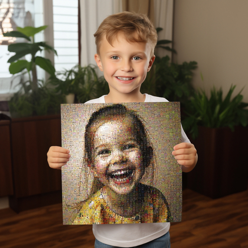 Custom Photo Mosaic from Children's Pictures