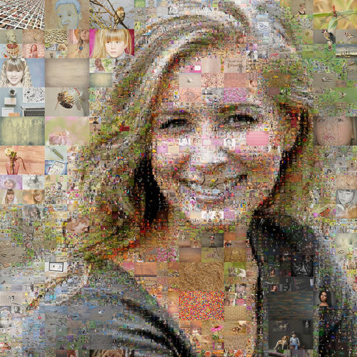 Custom Photo Mosaic Portrait Artwork