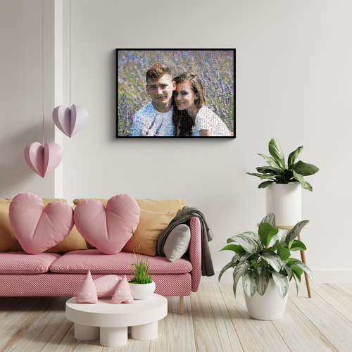 Custom Couple Photo Mosaic - Unique Gift Idea