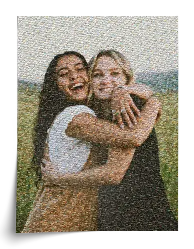 Custom Couple Photo Mosaic - Unique Gift Idea
