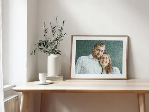 Custom Couple Photo Mosaic - Unique Gift Idea