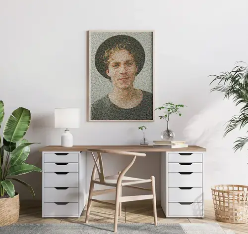 Custom Photo Mosaic Portrait Artwork