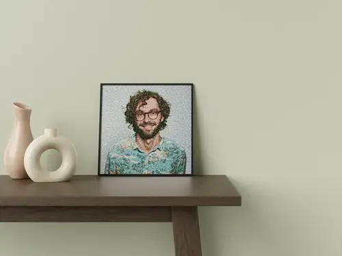 Custom Photo Mosaic Portrait Artwork