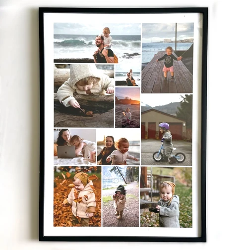 Photo mosaic framed: front view